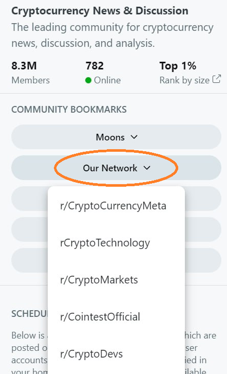 “Our Network” tab